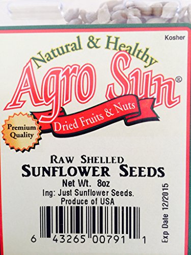 Sunflover Seeds, Raw Shelled, Kosher, 8 Oz #TOP2
