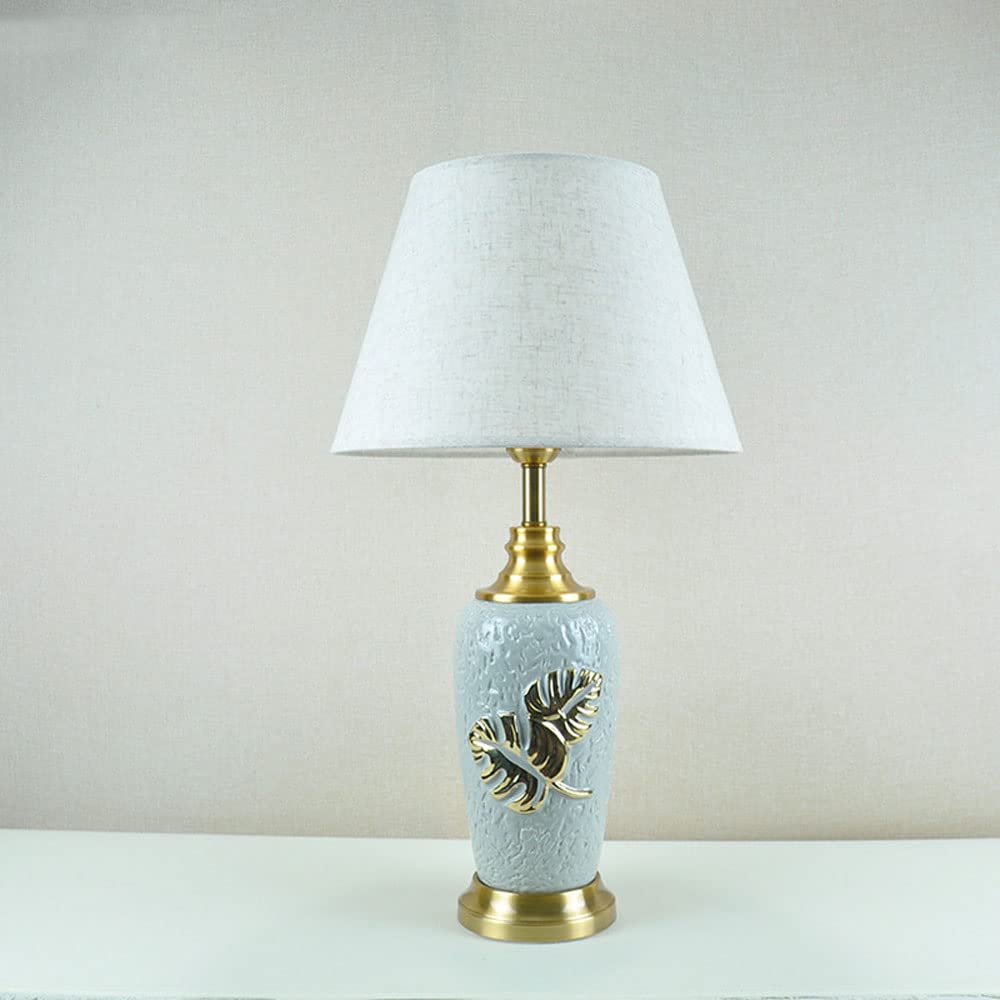 Lampada da tavolo in ceramica da 21 pollici Comodino classico comodino comodino per camera da letto ufficio college libreria, camera da letto comodino comodino lampada da tavolo lampade da