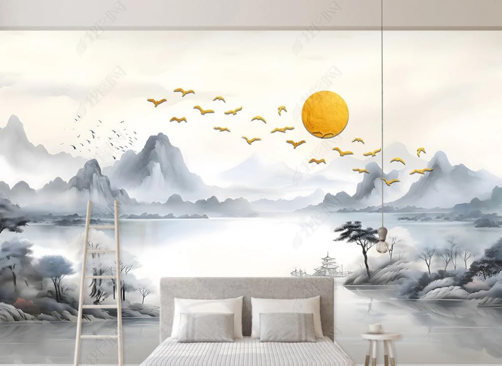 Papier peint intissé peinture à l'huile décor mural végétal poster géant 300x210