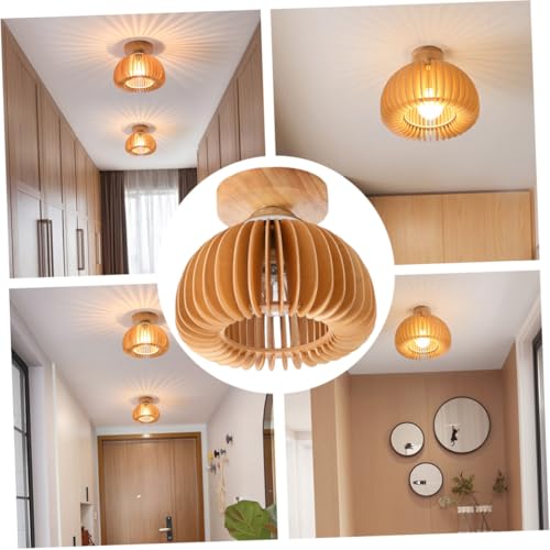 Plafonnier bois facile à installer pour un éclairage de salon fonctionnel
