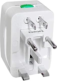 فيش كهرباء ذكية متعدد الاستخدامات الكل في واحد، محول لمقبس الطاقة، للسفر الدولي للولايات المتحدة، والمملكة المتحدة، واستراليا، والاتحاد الأوروبي، مضاد للصدمات الكهربائية