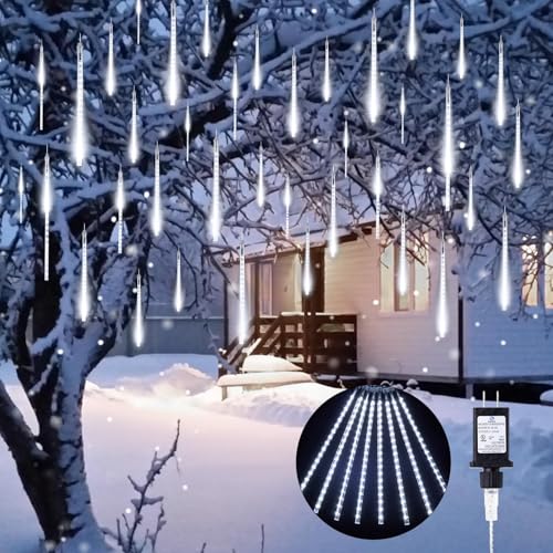 Minetom Meteor Shower Lights Outdoor, 16 Inch 24 Tubes 864 LED Icicle Lights for Outside...