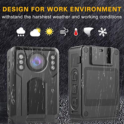 CammPro M1N Mini UHD 1440P Police Body Camera Advanced Video Coding, Night Vision and Waterproof, Premium Surveillance Pocket Body Worn Camera for Law Enforcement, Security Guards