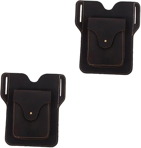 Didiseaon 2 unids bolso de cinturón de teléfono para correr, funda para teléfono, funda de cuero para teléfono, fanny hip celular, fundas de