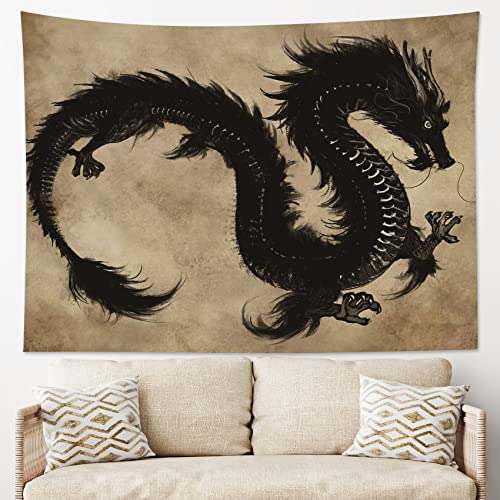 Tapisserie murale ancre et dragon LB textile qualite superieure salon
