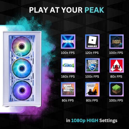 Image of NOVATECH Phantom - Prebuilt Gaming PC Desktop Computer - RTX 3050 - i7 Xeon 3.5GHz - 16GB RAM - 512GB M.2 SSD WiFi /BT, Win 11 Pro - Gaming Computer Tower, Pre Built PC Gaming - 1 Year Warranty (White)