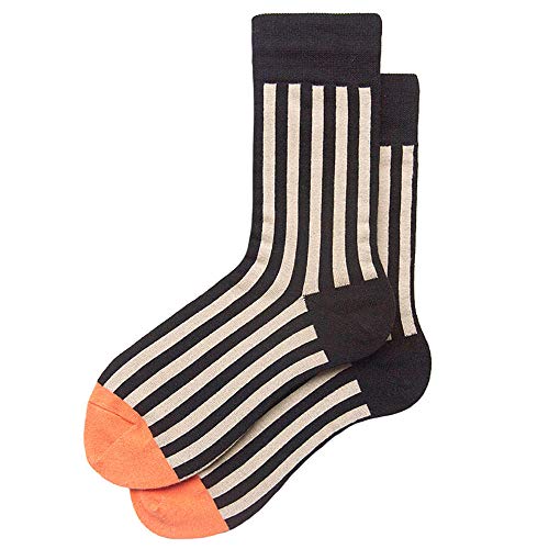 2 Pairs Of Striped Socks, Men'S And Women'S Mid-Tube Vertical Socks, Contrast Color Design, Street Fun Socks - Main Image