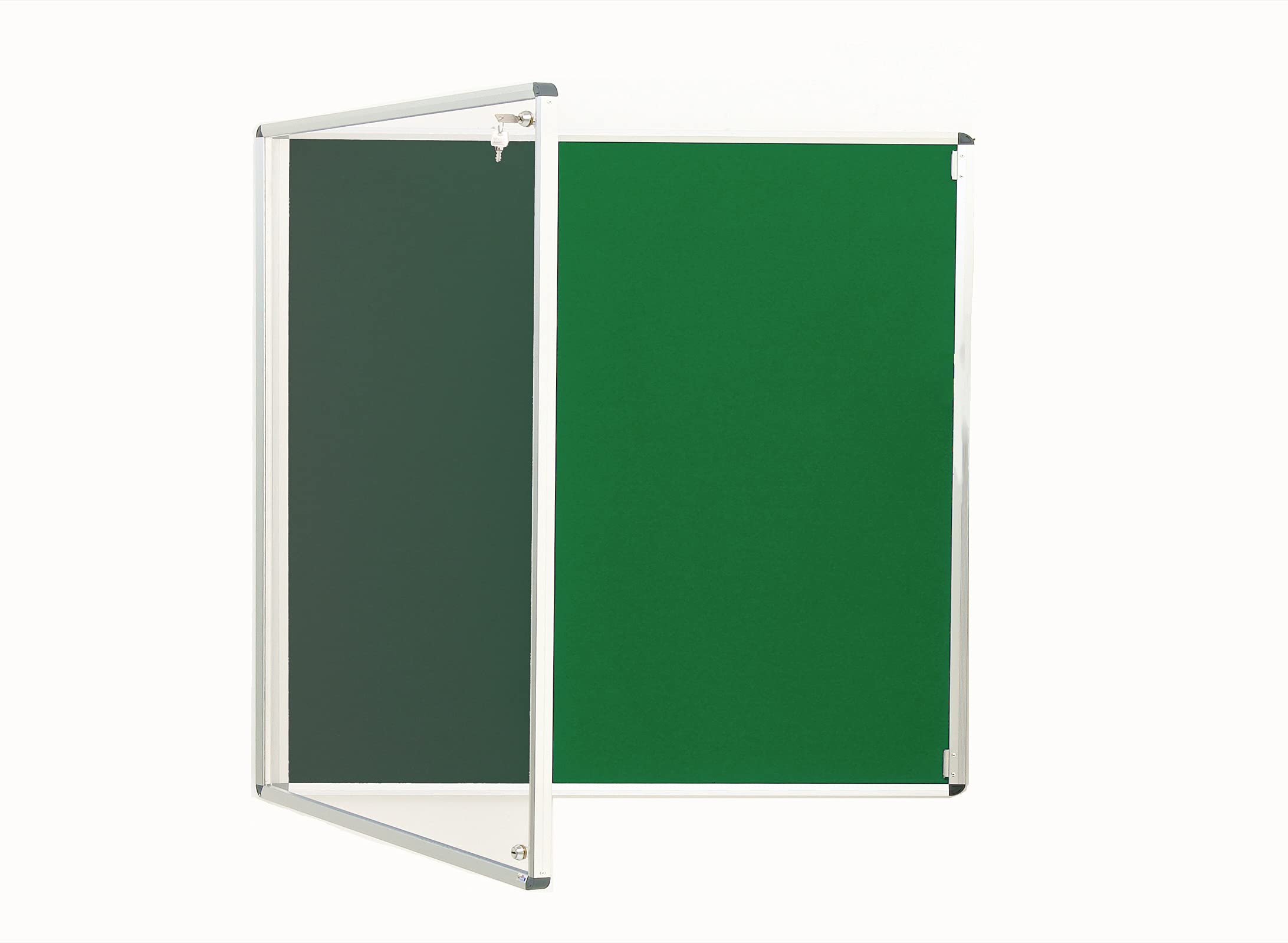 Green Fully Fire Retardant Lockable Notice Board [2 Locks] - Tamperproof Display Board [14 Colours] [6 Sizes] — image 1