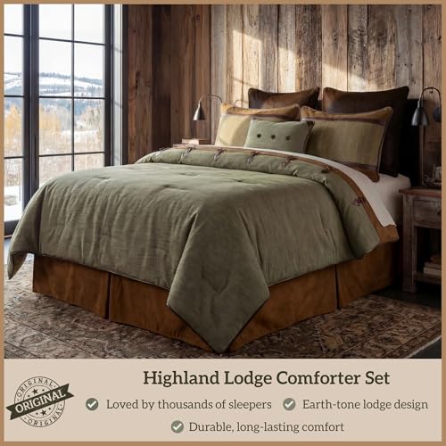 Image of Paseo Road Highland Lodge 5 Piece, Rustic Bedding Queen Comforter Set