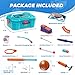 4 in 1 Basketball Hoop for Kids 1-3,Toddler basketball hoop and T-Ball Set,Height Adjustable Kids Basketball Hoop,Baseball Launcher,Indoor/Outdoor Basketball Hoop Toy for Boys and Girls Birthday Gifts