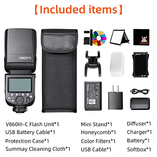 GODOX V860III-C Flash Fotocamera E-TTLII 76Ws