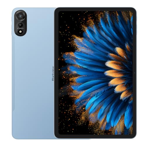 Blackview Mega 2 Tablet Android 15, 12'' 2K FHD+, 36GB+256GB(Exterior 2TB), Batería 9000mAh, Dual SIM 4G +WiFi, Editor de Fotos IA 16MP+8MP, Altavoces Dual Box, Lápiz óptico Gratis, GPS WPS Azul