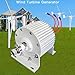 HUIZHITENGDA 12000W 110V/220V Low Speed AC Alternator Generators with Base Use for Wind Turbine Water Turbine (White),48v