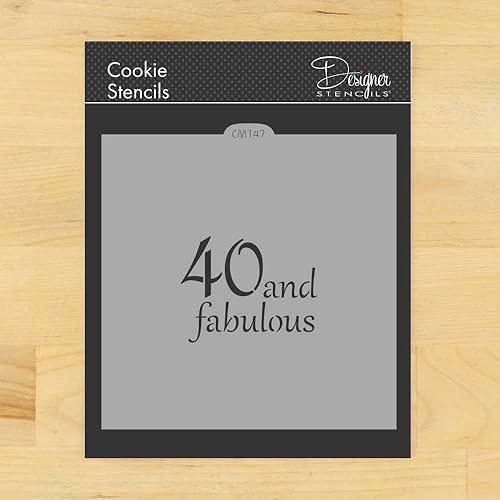 Plantillas de 40 y fabulosas para galletas y manualidades CM147 de Designer Stencils