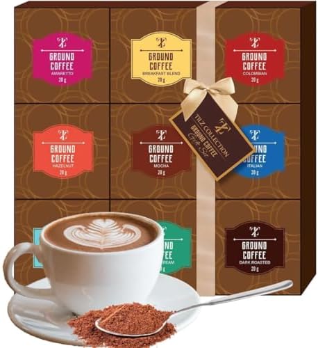Ground Coffee Gift Set - Gourmet Ground Coffee Selection Of 9 Ass...