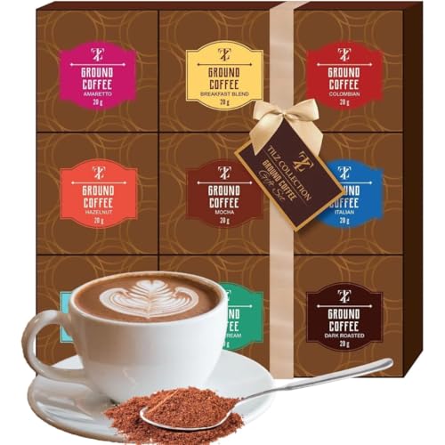 Coffee Gifts - Gourmet Coffee Gift Set |9 Ground Coffee