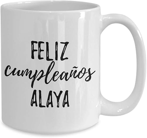 Miniatura 10 de Feliz Cumpleanos Alaya Mug Spanish Happy Birthday Personalized Name Gift Coffee Tea Cup 11 oz