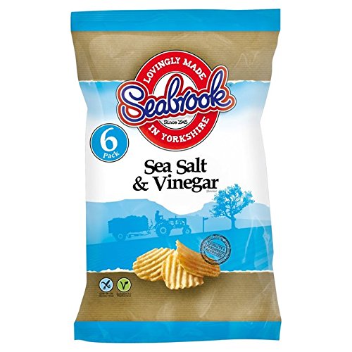 Seabrook Arruga cortar batatas fritas de sal e vinagre 6 x 25 g