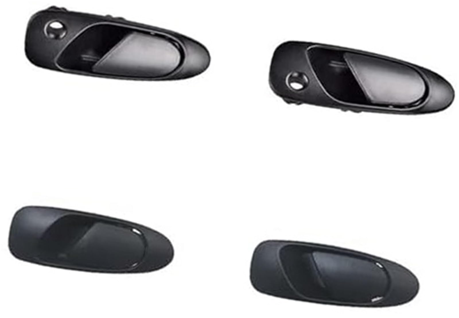 Jodriva Black Front Left Car Door Handle Cover Car Exterior Door Handle, For Civic 1992 1993 1994 1995 1996 1997 72140Sr3j02zd 72180Sr3j02zd(Black Front Left)