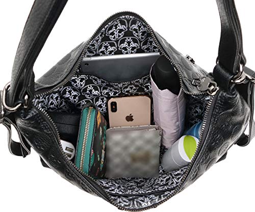 Bolso Satchel Tote Hobo para Mujer Negro miniatura 5