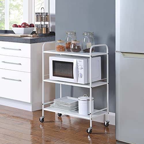 Sunnypoint Metal Rolling Organizer Utility Craft Cart (Large, Wht) #TOP1