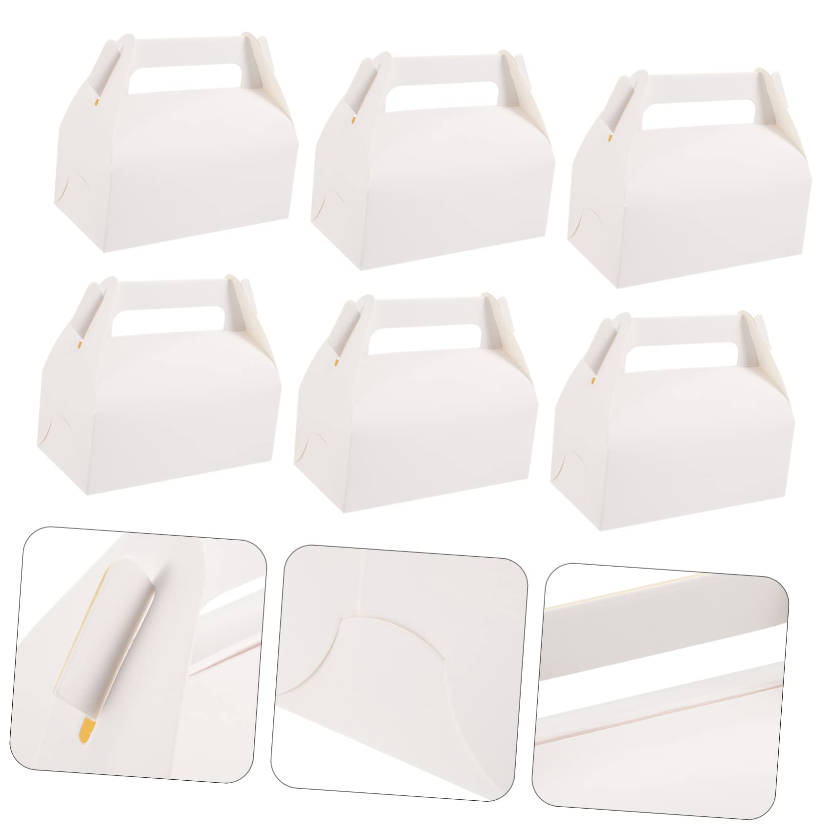 SHOWERORO 50piezas Cajas De Plegables De Cartón Para Pasteles y Postres Para Bodas y Fiestas Personalizables y Ventana Transparente
