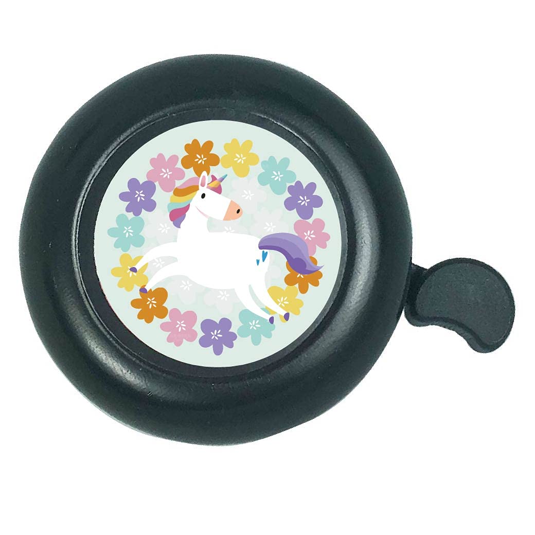 ABSOAR Cycling Bike Bell Dabbing Unicorn for Kids Girls Boys Adults Spaceship Planet UFO Mountain Bike Road Bike Kids Bicycle Bells, Outer Space Unicorn Red