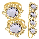 iplusmile 6 Piezas Anillos para Servilletas Brillantes de Decoración Elegante para Bodas y Fiestas Servilleteros Resistentes y Decorativos Color Dorado
