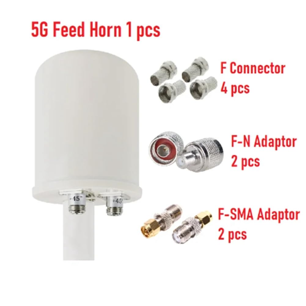 2X32DBi 5G Mimo Antenne Alimentation 1700-4000 MHz 2G 3G 4G 5G LTE Antenne Extérieure Alimentation Antenne Externe Blanc 1Set