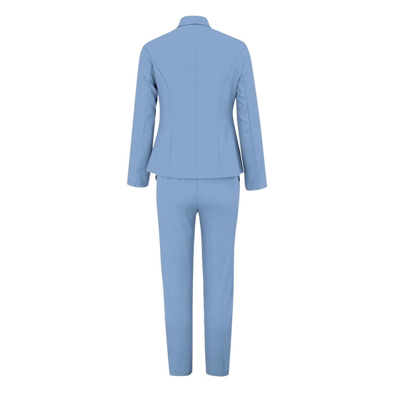 Set di 2 pezzi da donna in cotone con top e pantaloni per sport, fitness, yoga, palestra, abbigliamento chic, uscita città, ufficio, casual, elegante, moderno, A154