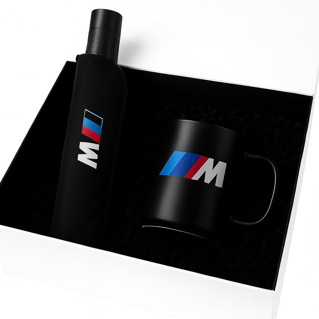 BMW M Perfomance Motorsport Geschenkset Geschenkbox M Tasse Regenschirm
