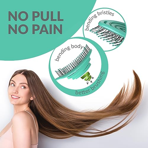marQus Detangling Hair Brush for Women and Men, With Ultra-Soft, Flexible Bristles and Body, Glides Through Tangles with Ease - Image 2