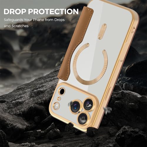Étui pour iPhone 2025 Pro Max LEMAXELERS avec coque Magsafe transparente