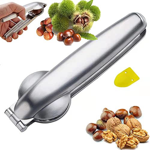 Edelstahl Maronizange,Kastanien Clip,Walnüsse Nußknacker,Haselnussk öffner,Nussknacker Sheller,Edelstahl Metall Maronen Schneider,Maronizange,Walnuss Zangen Öffner,Küchengeräte Trockenobst Öffner Cover