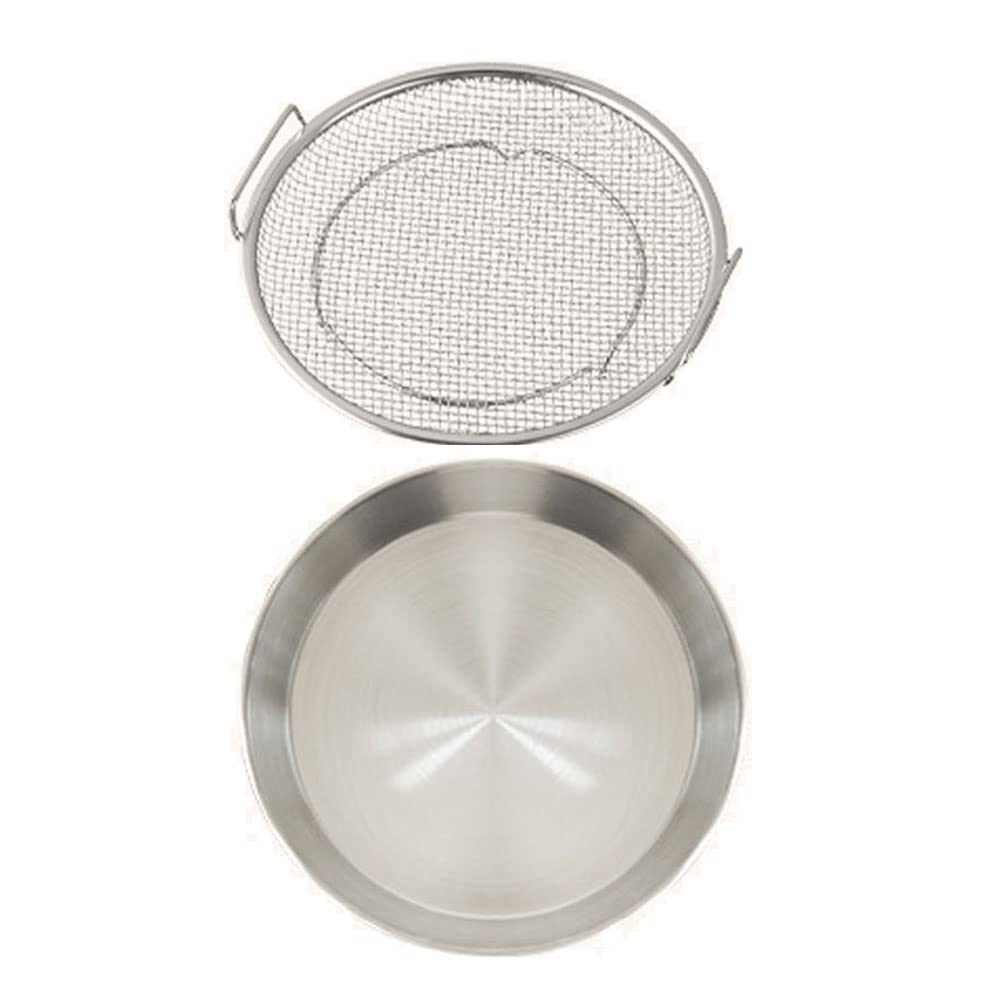 2 Pezzi Set di Piatti e Rack di Raffreddamento dell'Acciaio Inossidabile, 2-in-1 Set per Frittura