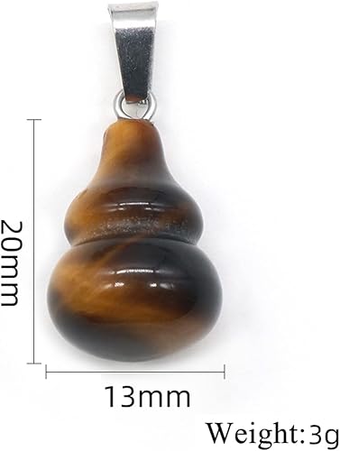 Miniatura 3 de LE SKY 20 colgantes de piedra natural en forma de calabaza curación chakra cristal cuarzo ágata accesorios para hacer joyas, collares, aretes,