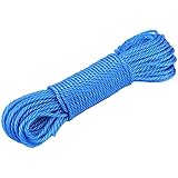 20mナイロンロープライン、多機能ナイロン物干しロープ、庭、キャンプ、アウトドア用(ブルー)