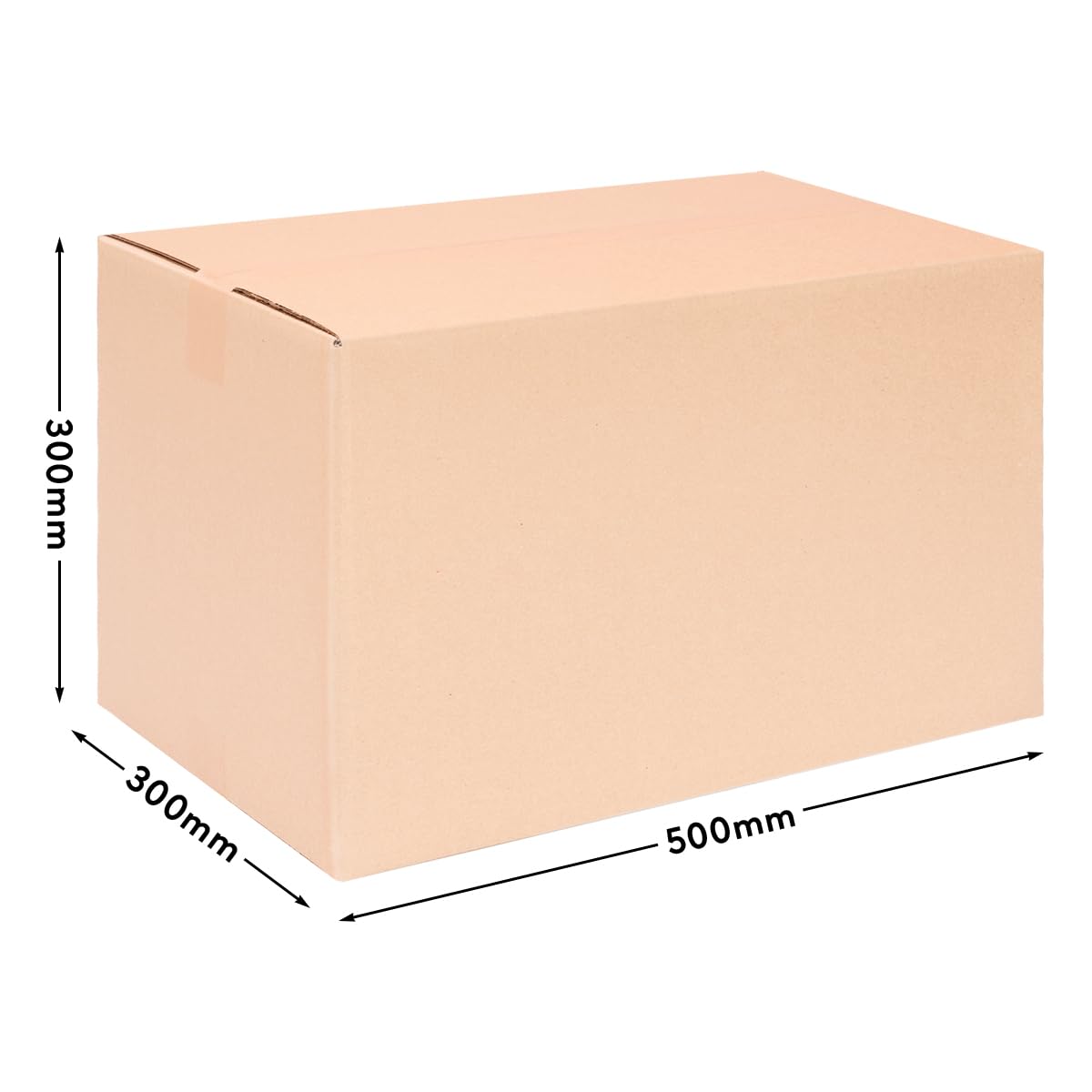verpacking Faltkartons 490 x 290 x 285 mm Braun (Außenmaß 500 x 300 x 300 mm) KK 108 2-wellig Versandkarton für mittelgroße Waren DHL Paket DPD GLS Hermes Kartons (20 Stück)