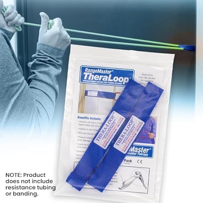 RangeMaster TheraLoop Door Anchors ©¦ Non-Slip ©¦ Complements Exercise Bands or Tubes ©¦ Great for Exercising or Strengthening Activities©¦2 Pack, Blue