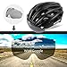 Casco bicicleta/Casco Bicic con luz,Certificado CE, casco bicicleta adulto con Visera Magnética...