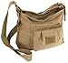 Produktbild Damen Handtasche Canvas Schultertasche Kleine Umhängetasche für Frauen Crossbody mit Leder-Besatz Messenger Stil (4543)