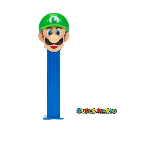 Miniatura 2 de PEZ Dispensador de caramelos Nintendo  Dispensador Luigi Pez con 2 repuestos de dulces  Recuerdos de fiesta de Nintendo Mario Bros, bolsas de agarre
