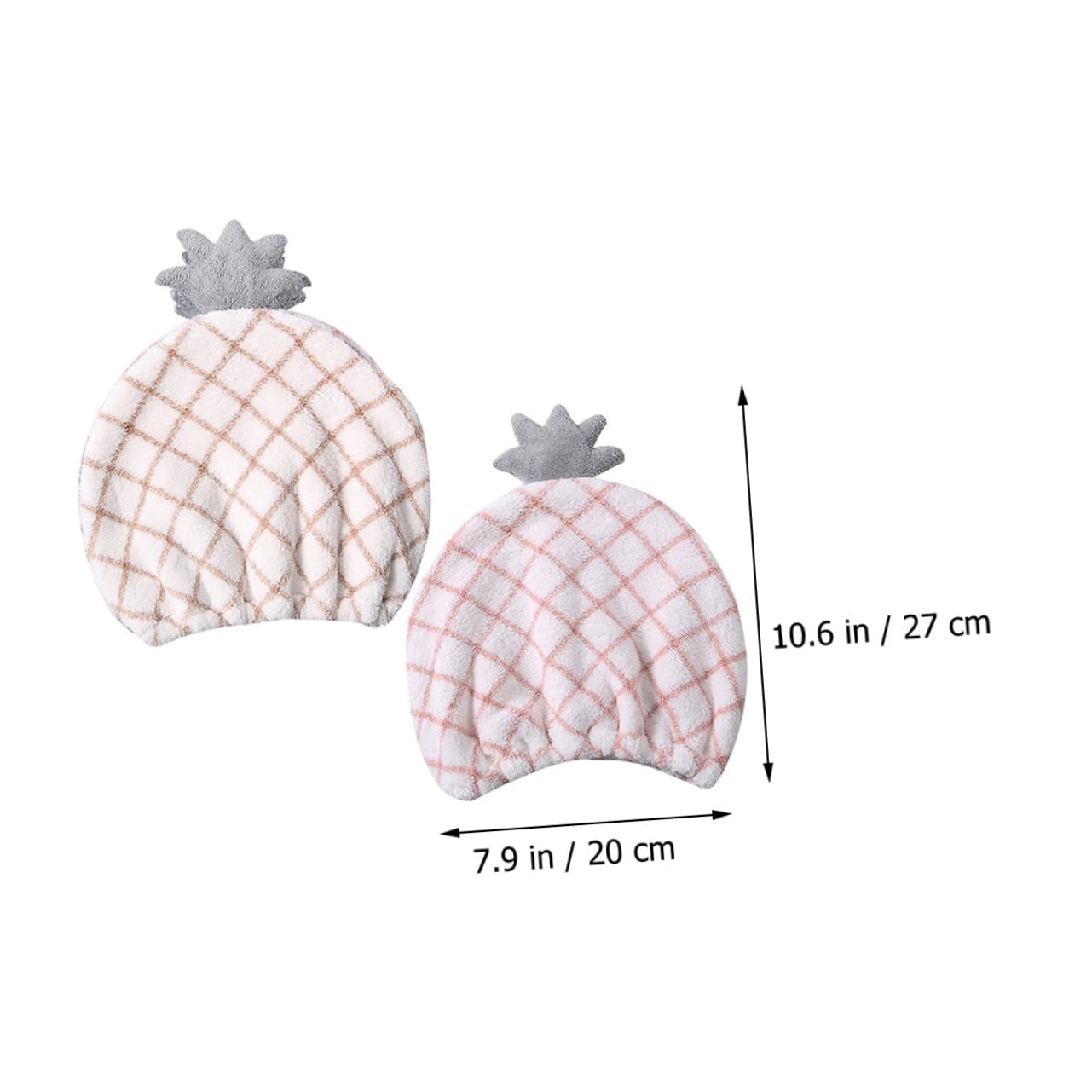 LIFKOME Thick Hair Drying Cap Absorbent Head Towel Hair Drying Hat for Women Lovely Pineapple Pattern Quick Dry