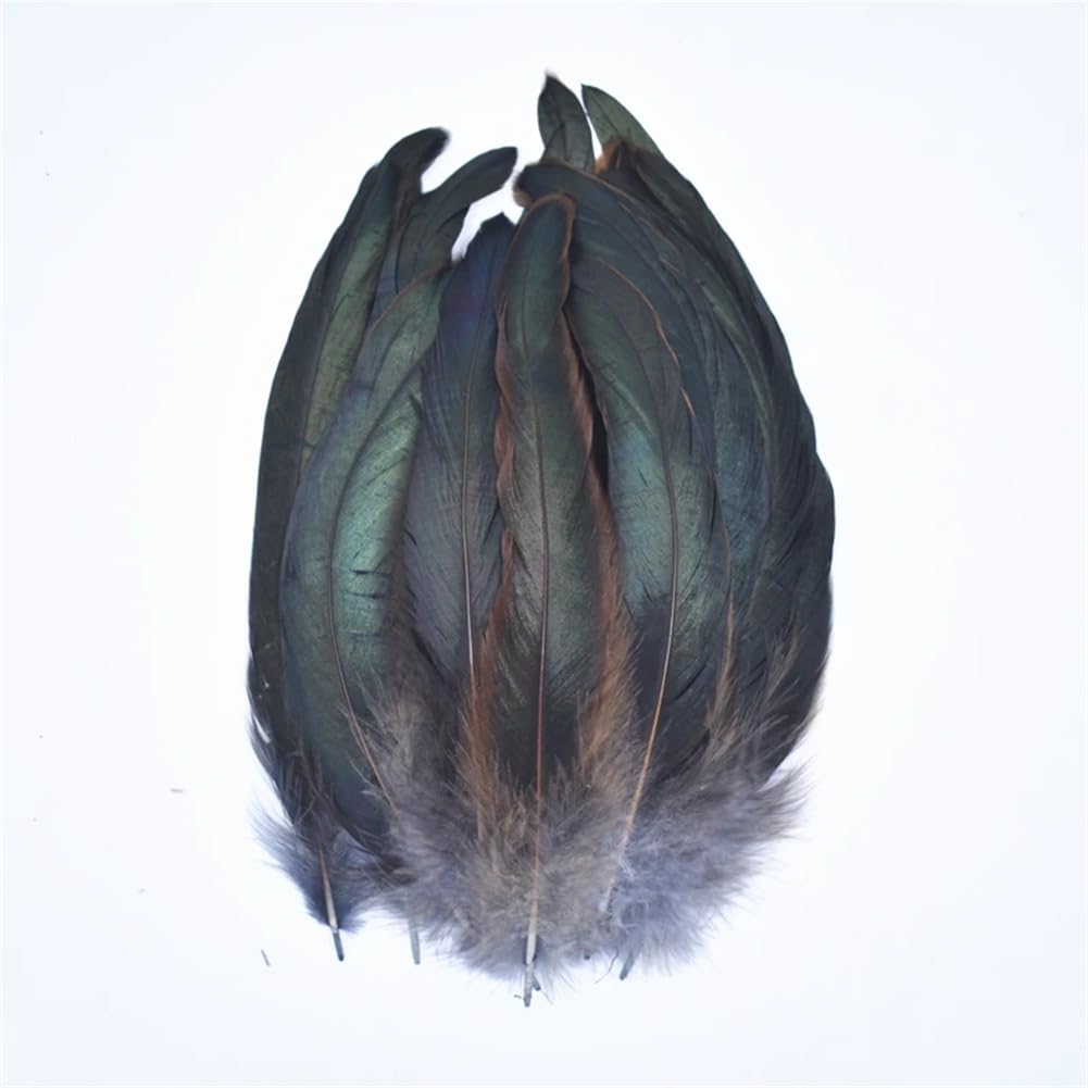 Natural Pheasant Feathers, Natural Pheasant Rooster Feathers, Craft, 50 Pcs Multicolor Fly Tying & Crafts(Grey)