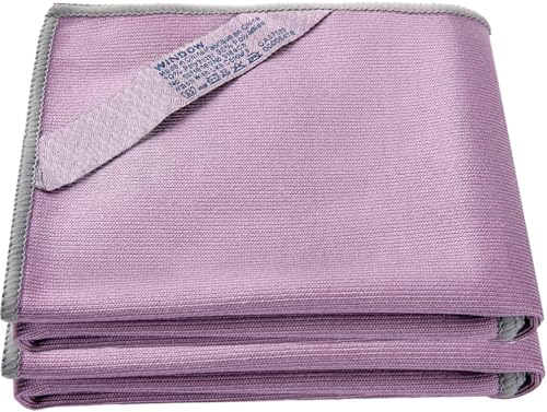Longmann Nrwex Window Cleaning Cloth Glass Cloth Cleaning Cloth Streaks Schatches Free (Purple 2 Pack)