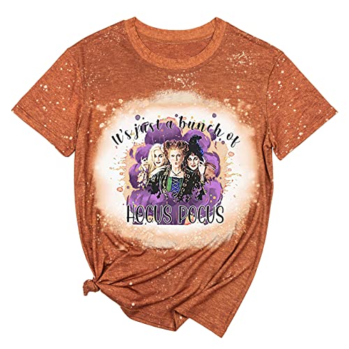 Ykomow T-shirt da donna con grafica di Halloween