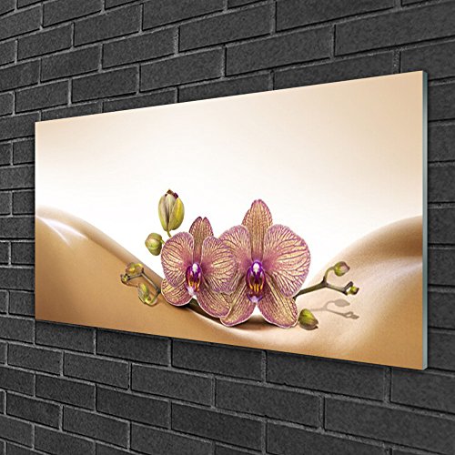 Tableau mural moderne Tulup 100x50cm impression sur verre floral - 3