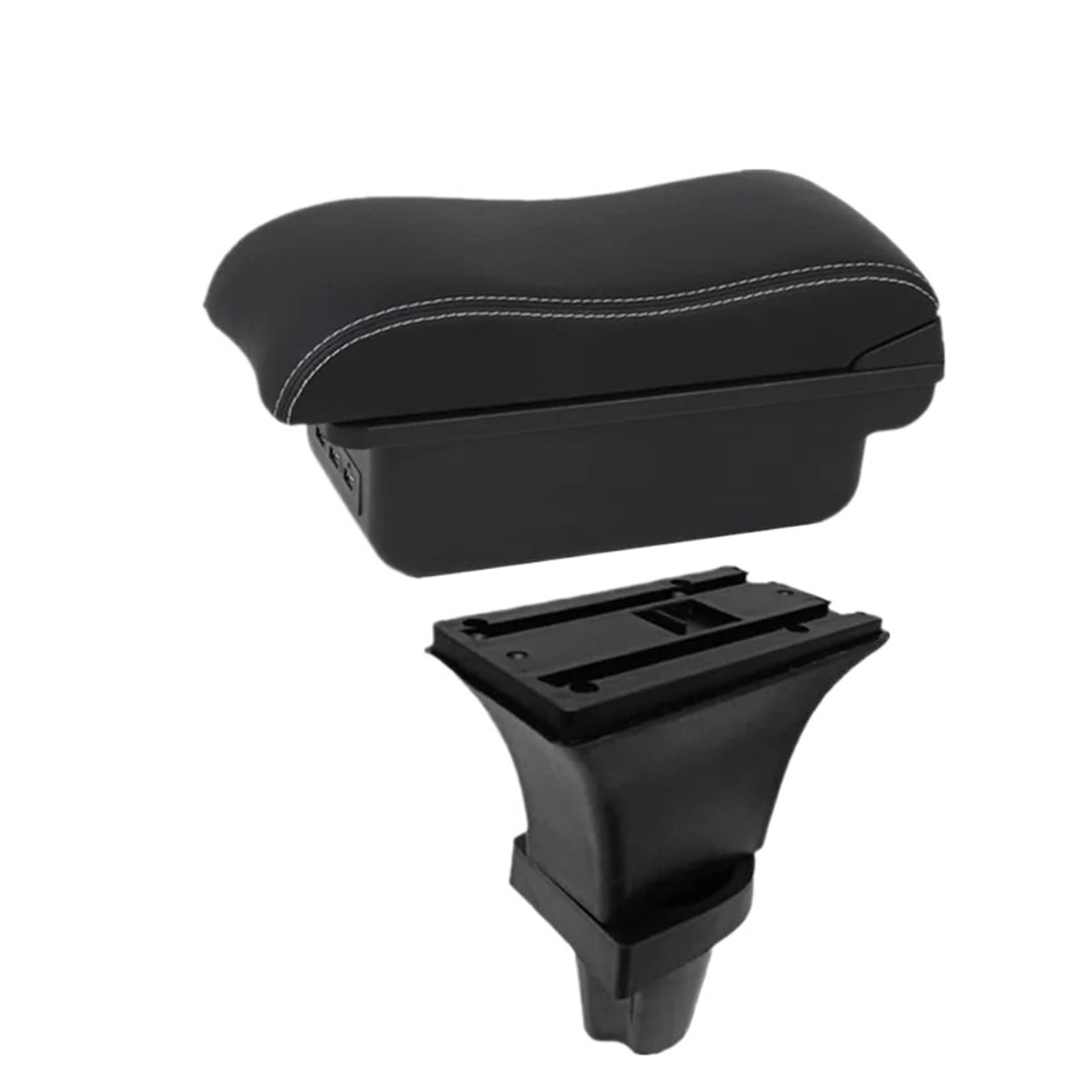 Ggwqoops Car Armrests For Kia For Morning For Picanto Armrest Box Central Storage Interior Dedicated Retrofit Car Accessories Armrest Box(B2 white line 3USB)
