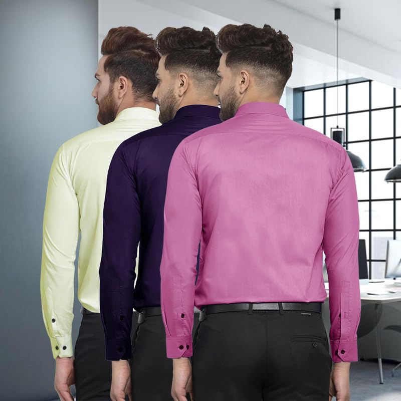 Image of Pinkmint Men Shirt, Cotton Blend, Regular Fit