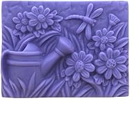 Vista 10 de Molde de silicona para jabón y vela - Diseño de niña y flores - Molde de resina (12039)